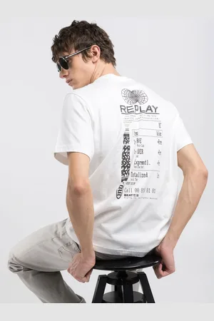 Replay T-shirt Girocollo Con Stampa Scontrino