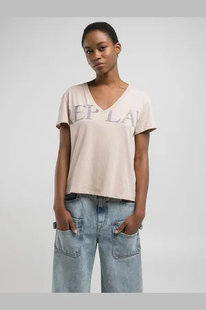 Replay T-shirt In Cotone Con Maxi Lettering