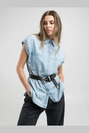 Replay Camicia Smanicata In Denim