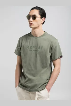 Replay T-shirt Girocollo Con Stampa Lettering