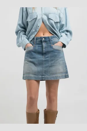 Replay Minigonna In Denim Effetto Used