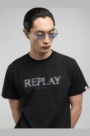 Replay T-shirt Con Lettering Sfocato