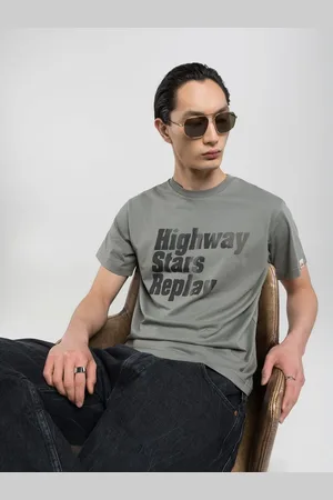 Replay T-shirt Girocollo Con Stampa Lettering