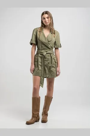 Replay Vestito Mini Stile Trench