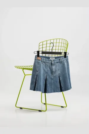 Replay Minigonna In Denim Con Pinces