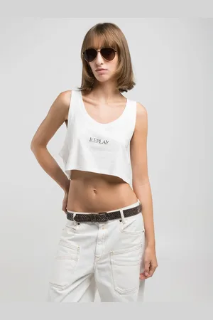 Replay Crop Top Con Stampa Lettering