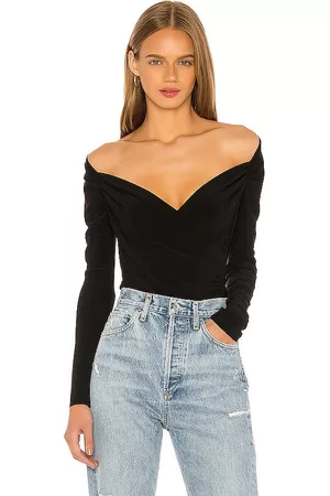 Norma Kamali Long Sleeve Sweetheart Blouse in
