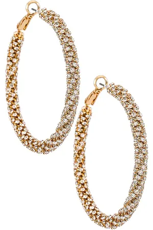 Ettika Crystal Hoop Earrings in
