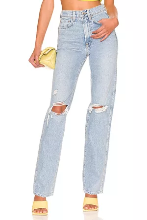 GRLFRND Sara Super High Rise Slim Straight in