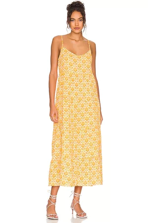 Show Me Your Mumu Caroline Maxi Dress in - Yellow. Size L (also in XS, S, M, XL).