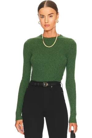 AUTUMN CASHMERE Rib Crew Neck Top in