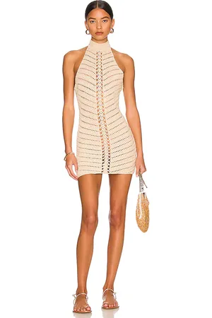 Camila Coelho Lyssa Hand Crochet Halter Mini Dress in