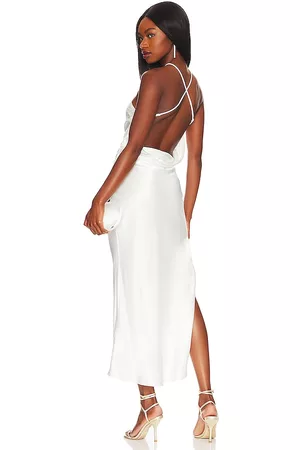 Bardot Mila Cowl Back Slip Dress in - White. Size 10 (also in 12, 2, 4, 6, 8).