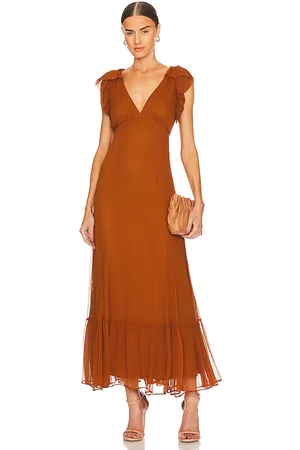 Tularosa Althea Maxi Dress in - Burnt Orange. Size S (also in XS, XXS).