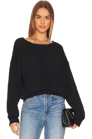 Bobi Center Stitch Boatneck Sweater in