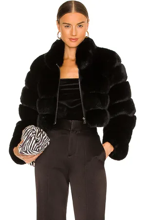 Adrienne Landau Faux Fox Fur Jacket in