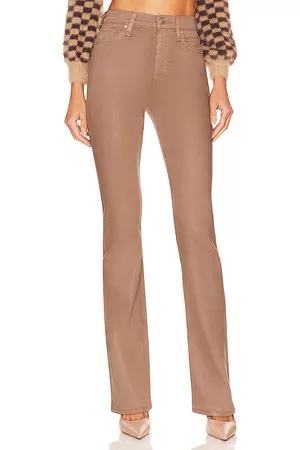 Hudson Donna Faye Ultra High Rise Flare in - Brown. Size 26 (also in 27, 28).