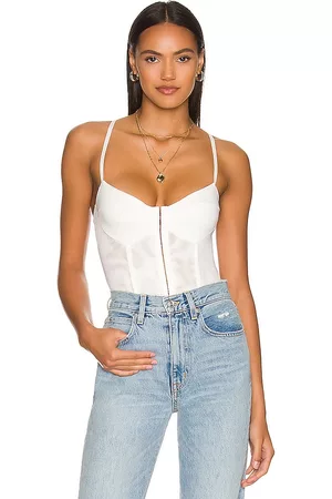 Free People Night Rhythm Corset Bodysuit in