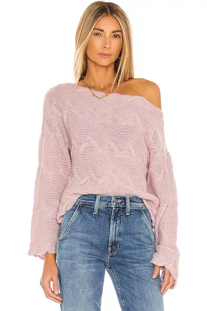 House of Harlow Donna Maglioni - X REVOLVE Elaina Braided Sweater in - Blush. Size S (also in XS).