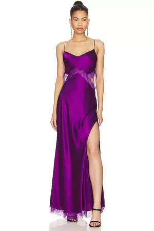 Dannijo Donna Vestiti lunghi cut out - Lace Cut Out Maxi Slip Dress in - Purple. Size M (also in XS, S).