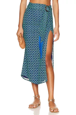 House of Harlow Donna Gonne midi - X REVOLVE Didier Midi Skirt in - Blue. Size L (also in XS, XXS, S, M, XL).