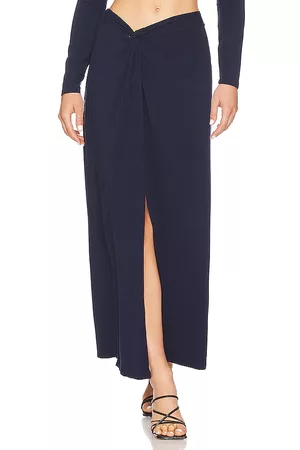 Bobi Donna Gonne lunghe - Knot Slit Maxi Skirt in - . Size L (also in XS, S, M, XL).