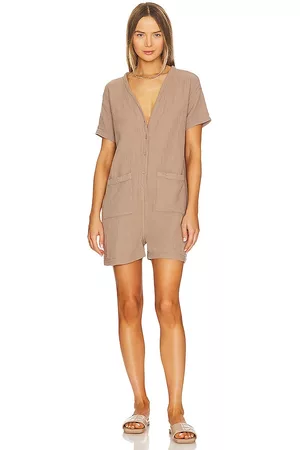 Bobi Big Baby Romper in - Taupe. Size L (also in M, S, XL, XS).