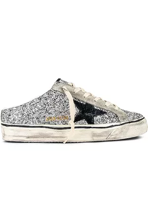 Golden Goose Superstar Sneaker in Silver Ice & Black