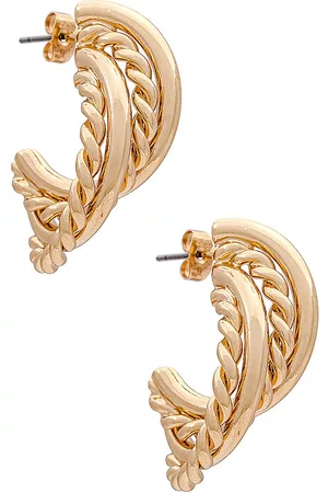 Ettika Donna Orecchini - Layered Statement Earring in - Metallic . Size all.