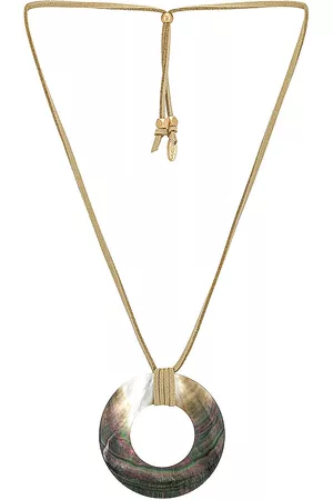 Ettika Donna Collane - Circle Pendant Necklace in - Metallic . Size all.