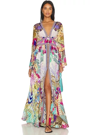 Camilla Donna Vestiti estivi - Kimono Sleeve Dress W/ Shirring Detail in - Cream. Size L (also in M, S, XL, XS).