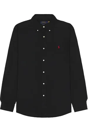 Ralph Lauren Garment Dyed Oxford Shirt in Black in