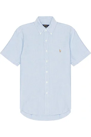 Ralph Lauren Oxford Short Sleeve Shirt in Blue in