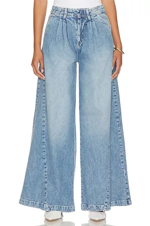 Free People Donna Pantaloni - Equinox Denim Trouser in - Blue. Size 24 (also in 25, 26, 27, 28, 29, 30).