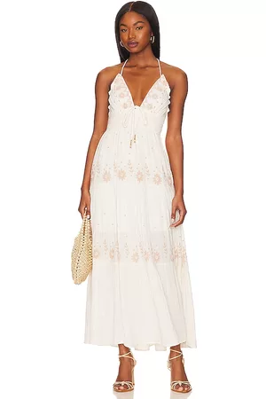 Free People Donna Vestiti lunghi - Real Love Maxi Dress in - Ivory. Size L (also in S, XS, M, XL).