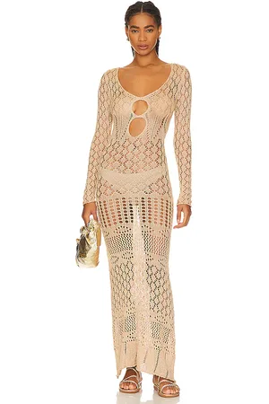SNDYS X REVOLVE Long Sleeve Crochet Maxi Dress in