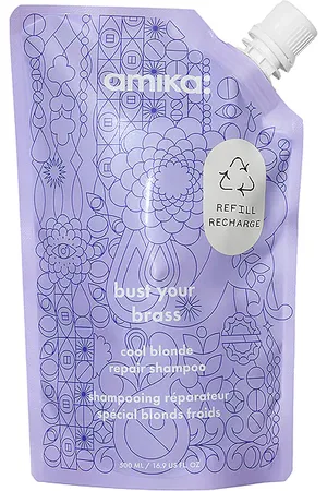 Amika Bust Your Brass Cool Blonde Repair Shampoo Refill Pouch in /A