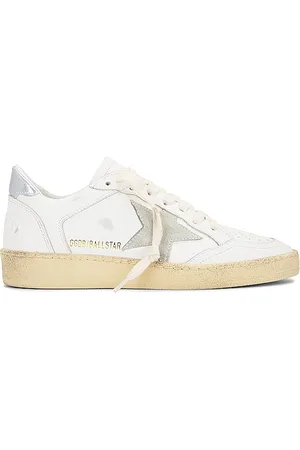 Golden Goose Ball Star Sneaker in White Ice & Silver
