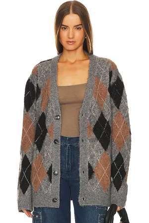 WAO Argyle Sweater Cardigan in