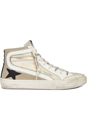 Golden Goose Slide Sneaker in Platinum Gold Ice Black & White