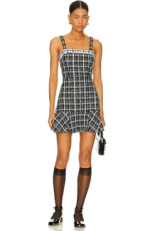 ALICE+OLIVIA Kaidra Square Neck Mini Dress in