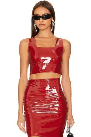 Commando Faux Patent Leather Crop Top in
