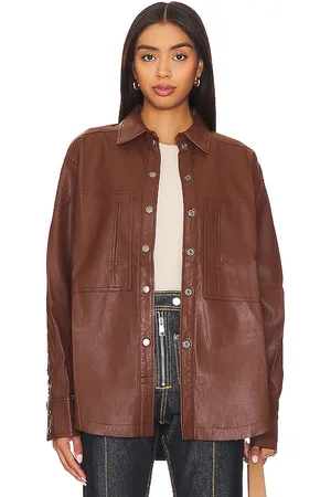 Free People Easy Rider Faux Leather Shacket in