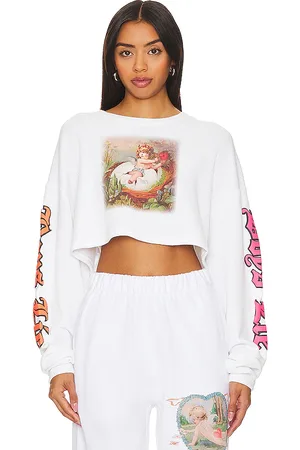 Boys Lie Nestled Up Long Sleeve Crop Tee in