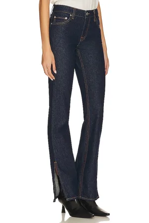 GRLFRND Hailey Low Rise Slim Boot With Slit Hem in