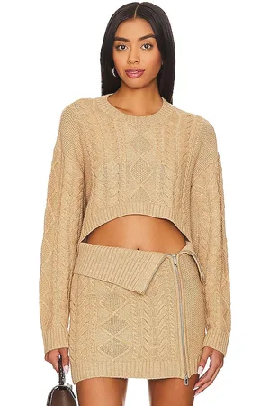 Camila Coelho Carmen Cropped Cable Crew in