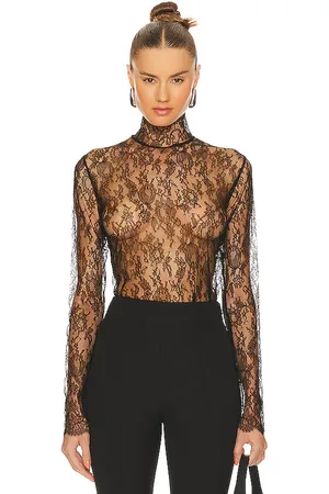 Kiki de Montparnasse All Over Lace Turtleneck Top in