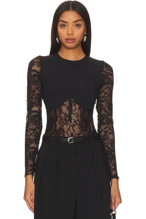 FLEUR DU MAL Boned Bodysuit in
