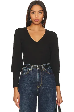 Bobi Banded Bottom Long Sleeve Top in