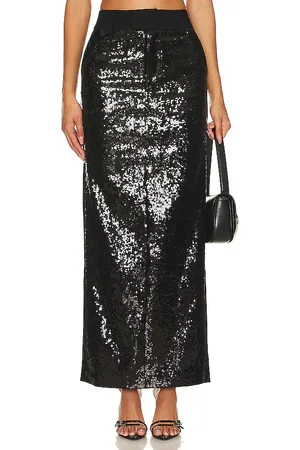 Camila Coelho Venning Sequin Maxi Skirt in